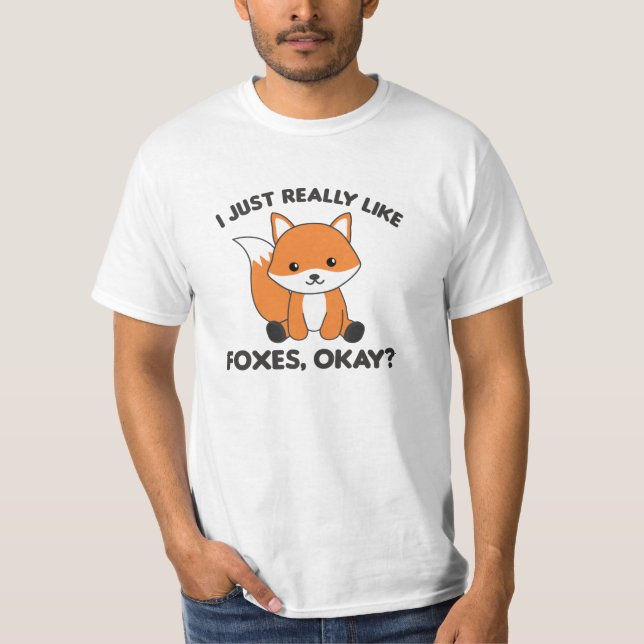 T-shirt J'Aime Vraiment Les Renards Ok Funny Fox (Devant)
