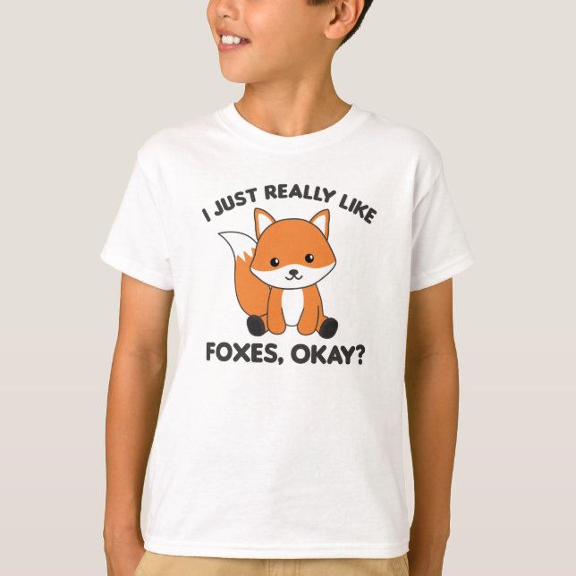T-shirt J'Aime Vraiment Les Renards Ok Funny Fox (Devant)