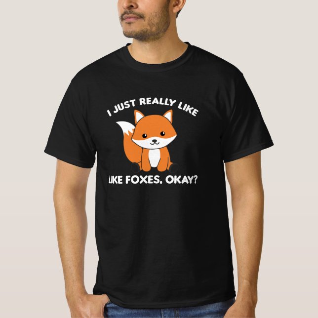 T-shirt J'Aime Vraiment Les Renards Ok Funny Fox (Devant)