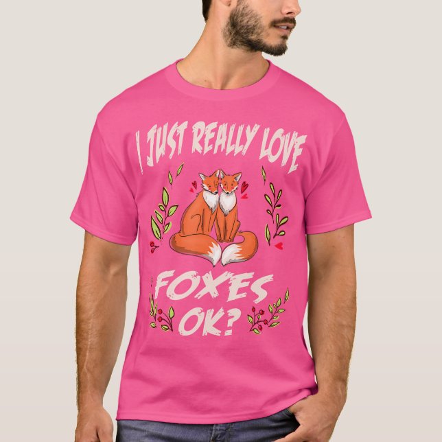 T-shirt J'Aime Vraiment Les Renards Ok Red Fox (Devant)