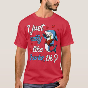 T-shirt J'Aime Vraiment Les Requins Drôle La Fête Du Vin O