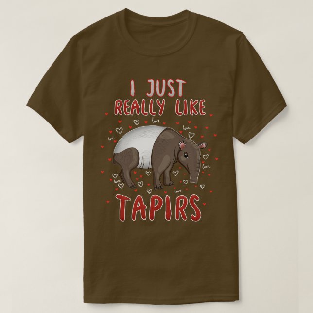 T-shirt J'Aime Vraiment Les Tapirs (Design devant)