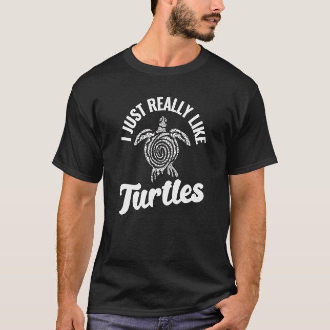 T-shirt J'Aime Vraiment Les Tortues (Devant)