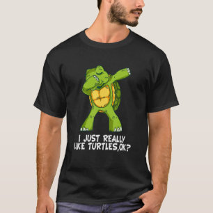 T-shirt J'Aime Vraiment Les Tortues, Ok Drôle Tortue