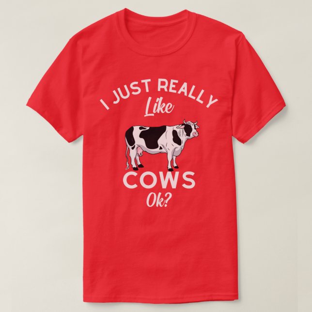 T-shirt J'Aime Vraiment Les Vaches Ok (Design devant)