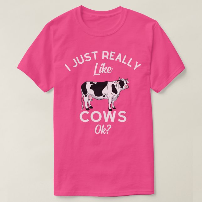 T-shirt J'Aime Vraiment Les Vaches Ok (Design devant)