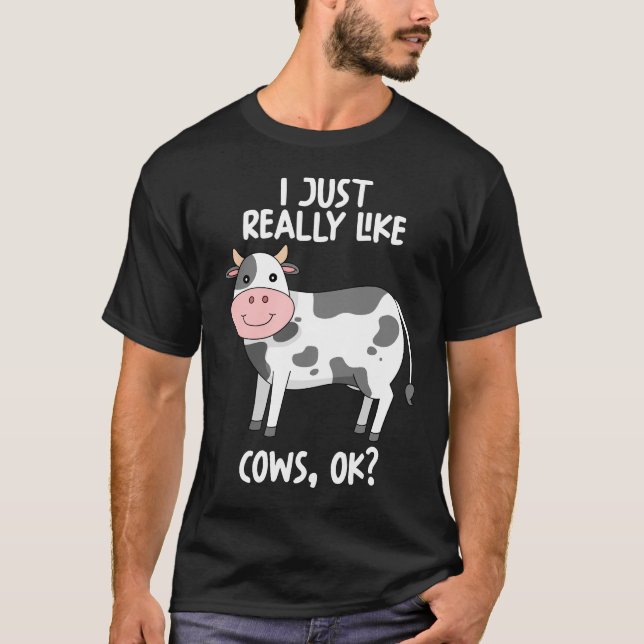 T-shirt J'Aime Vraiment Les Vaches Ok (Devant)