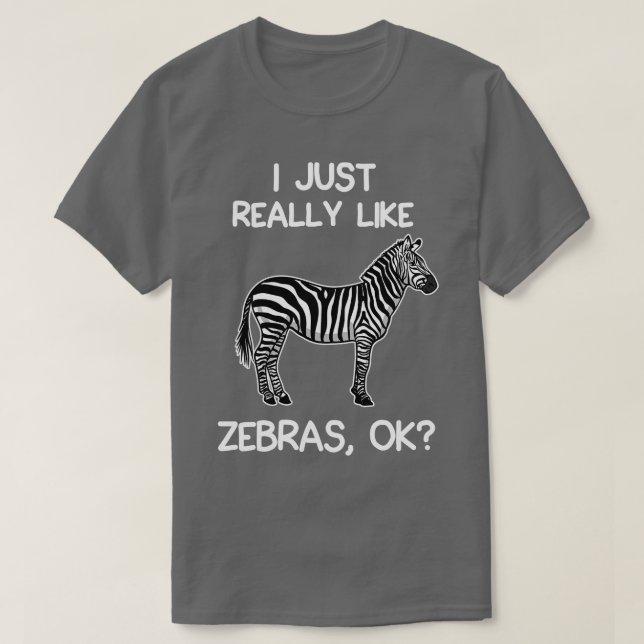 T-shirt J'Aime Vraiment Les Zèbres (Design devant)