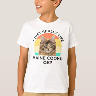 T-shirt J'Aime Vraiment Maine Coons, Ok ?