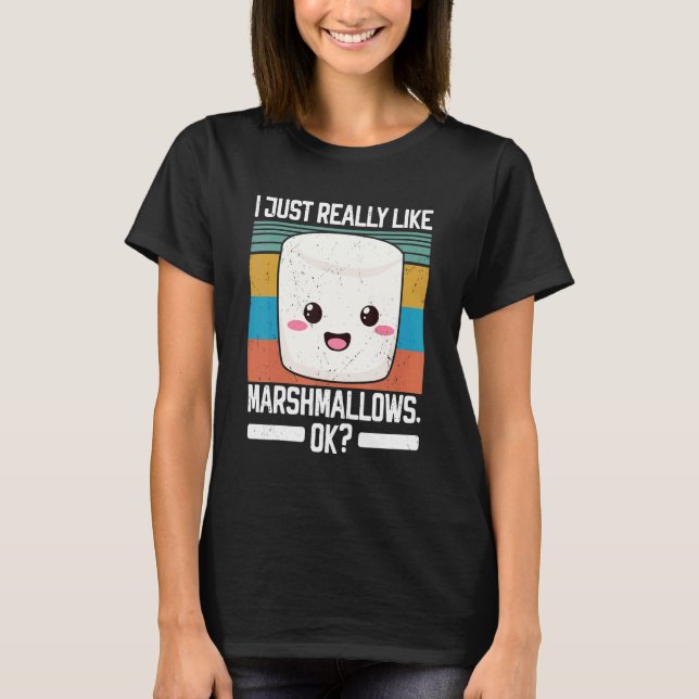 T-shirt J'Aime Vraiment Marshmallow Ok Campfire Roastin (Devant)