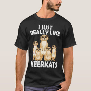 T-shirt J'Aime Vraiment Meerkats Shark Mammal Surikate