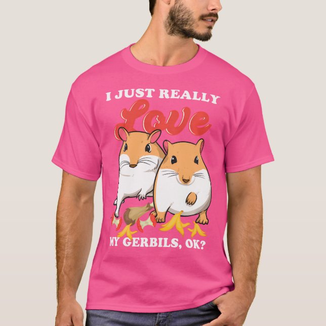T-shirt J'Aime Vraiment Mes Gerbils (Devant)