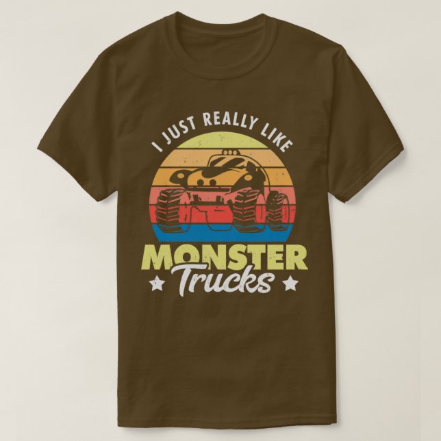 T-shirt J'aime vraiment Monster Trucks 2 (Design devant)