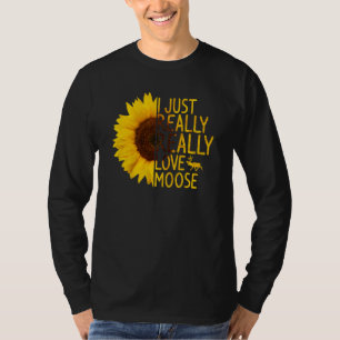 T-shirt J'Aime Vraiment Moose Women Men Deer Elk Sunfl
