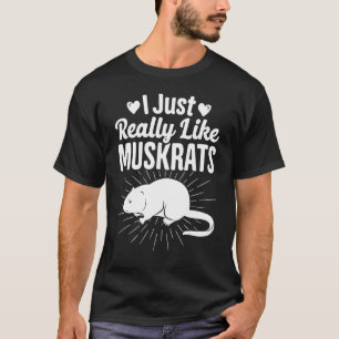T-shirt J'Aime Vraiment Muskrats Retro Muskrat