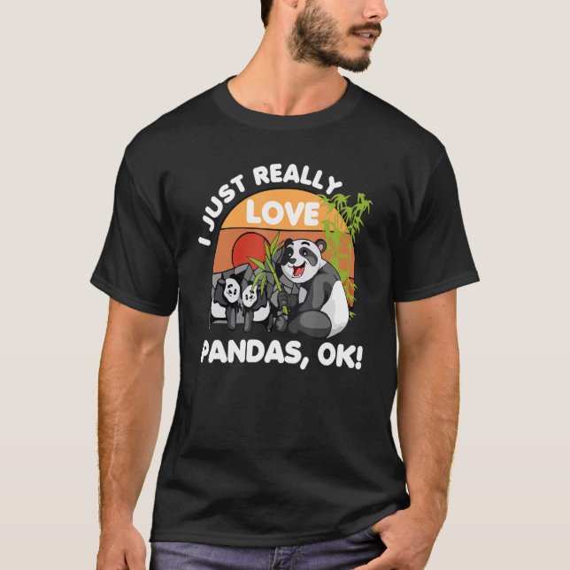 T-shirt J'Aime Vraiment Pandas Ok Animal Bear Ret (Devant)