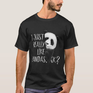 T-shirt J'Aime Vraiment Pandas Ok Ours J'Aime Panda