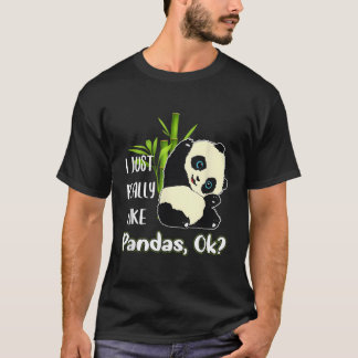 T-shirt J'Aime Vraiment Pandas Ok Pandas