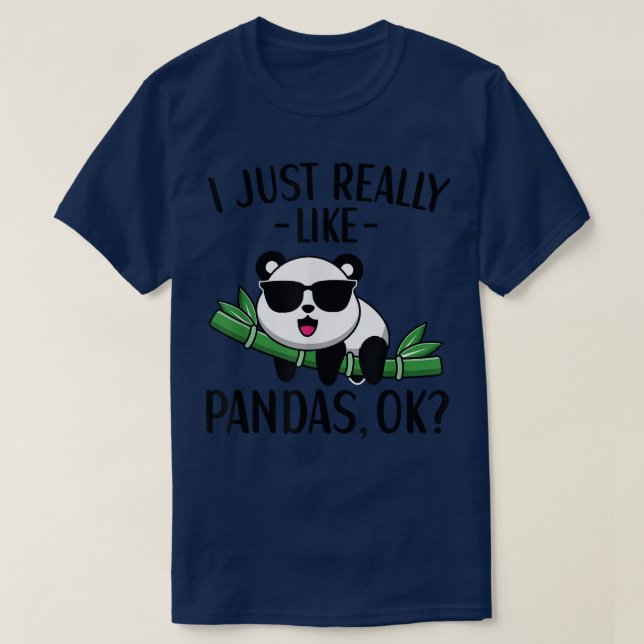 T-shirt J'aime vraiment Pandas Panda Bear Lover (Design devant)