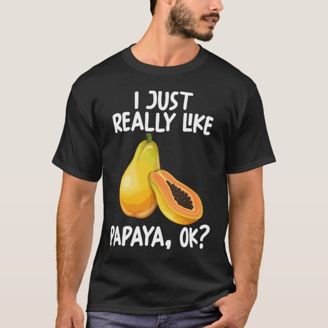 T-shirt J'Aime Vraiment Papaya Ok (Devant)