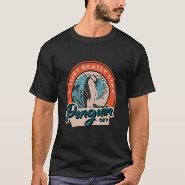 T-shirt J'Aime Vraiment Pingouin Ok Pingouin Mal (Devant)