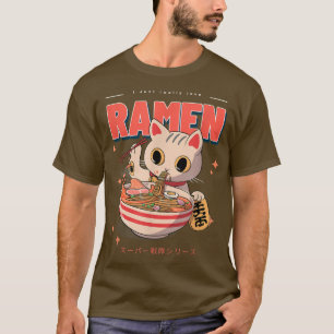 T-shirt J'Aime Vraiment Ramen Anime Chat Noodles