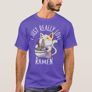 T-shirt J'Aime Vraiment Ramen Cat Ramen Kawaii Anime Ja
