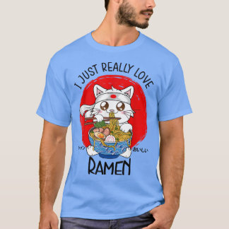 T-shirt J'Aime Vraiment Ramen Chat Japonais Ramen Noodle