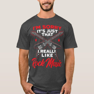 T-shirt J'Aime Vraiment Rock Music Guitariste Joueur De Gu