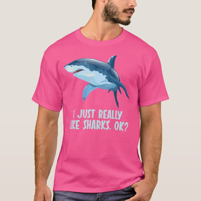 T-shirt J'aime vraiment Sharks ok Shark (Devant)
