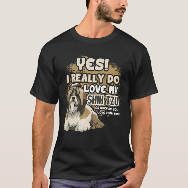T-shirt J'Aime Vraiment Shih Tzu (Devant)