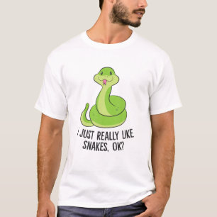 T-shirt J'Aime Vraiment Snakes Ok Cute Snake Cadeau Repti