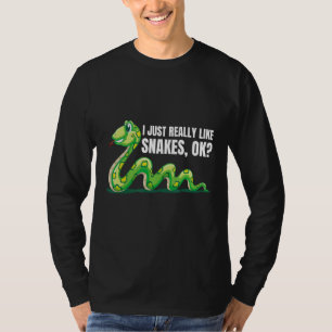T-shirt J'Aime Vraiment Snakes Ok Snakes Wildlife Jungl