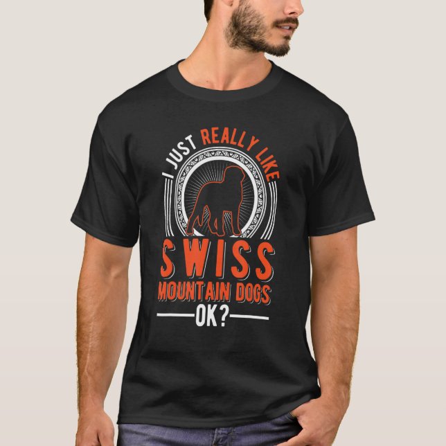 T-shirt J'Aime Vraiment Swiss Mountain Dog (Devant)