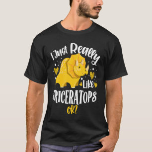T-shirt J'Aime Vraiment Triceratops Dinosaure Future Pal