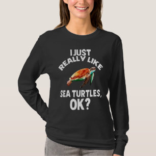 T-shirt J'Aime Vraiment Turtle Funny Sea Animal Tee
