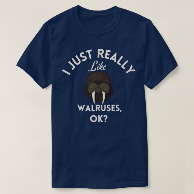 T-shirt J'Aime Vraiment Walruses Ok (Design devant)