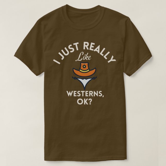 T-shirt J'Aime Vraiment Westerns Ok (Design devant)