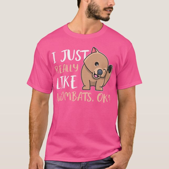 T-shirt J'Aime Vraiment Wombats Ok Comics (Devant)