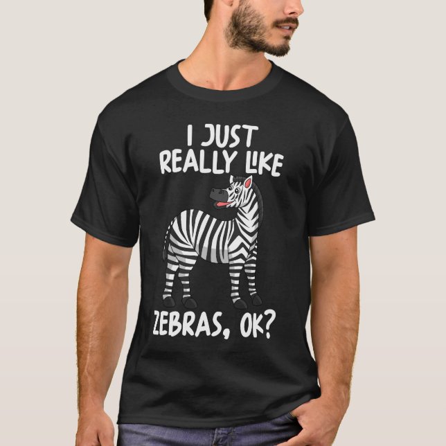 T-shirt J'Aime Vraiment Zebras Ok (Devant)