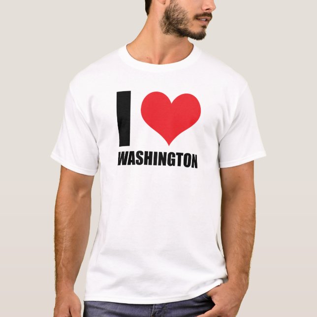 T-shirt J'aime Washington (Devant)