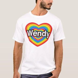 T-shirt J'aime Wendy. Je t'aime Wendy. Coeur