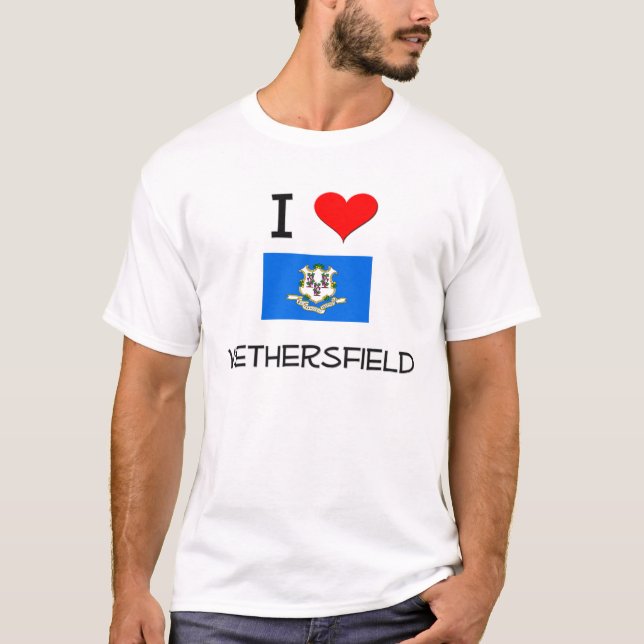 T-shirt J'aime Wethersfield le Connecticut (Devant)