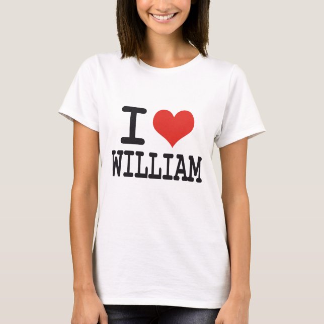 T-SHIRT J'AIME WILLIAM (Devant)