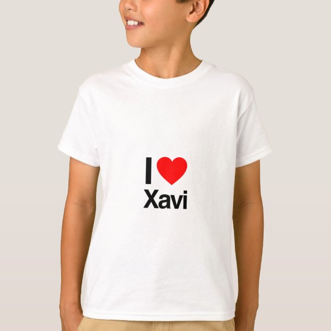 T-shirt j'aime xavi (Devant)