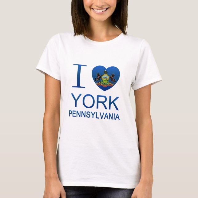 T-shirt J'aime York, PA (Devant)