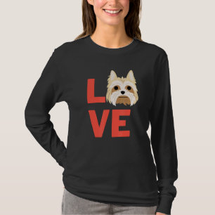 T-shirt J'Aime Yorkshire Terrier Chien Propriétaire Et Ani