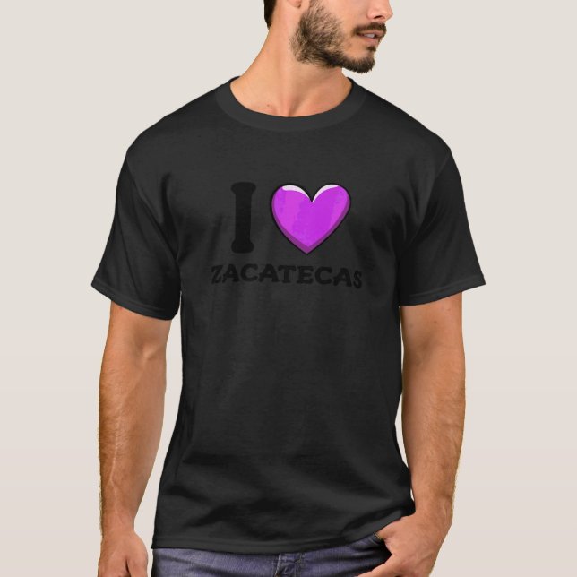T-shirt J'aime Zacatecas Mexique  1 (Devant)