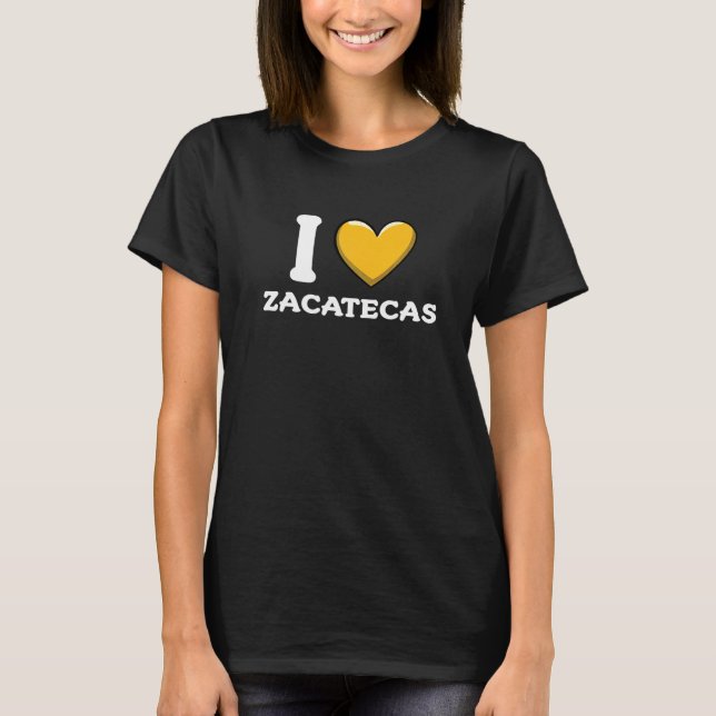 T-shirt J'aime Zacatecas Mexique  2 (Devant)