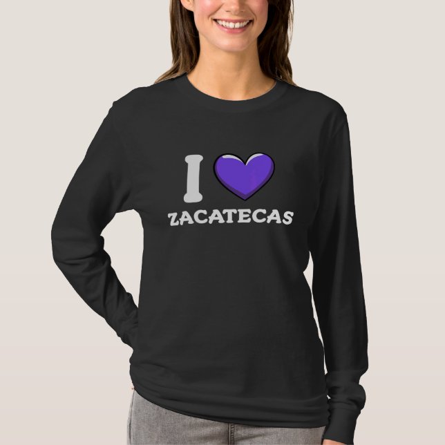 T-shirt J'aime Zacatecas Mexique 8 (Devant)